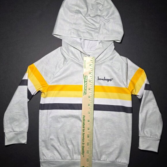 Authentic Toddler Boys Iowa Hawkeyes Black Yellow Gray Pullover Hoodie Size 2T - Picture 9 of 10